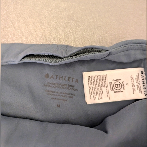 Athleta Elation High Rise Flare Pants Grey/Blue Women's Size Medium - Picture 7 of 10